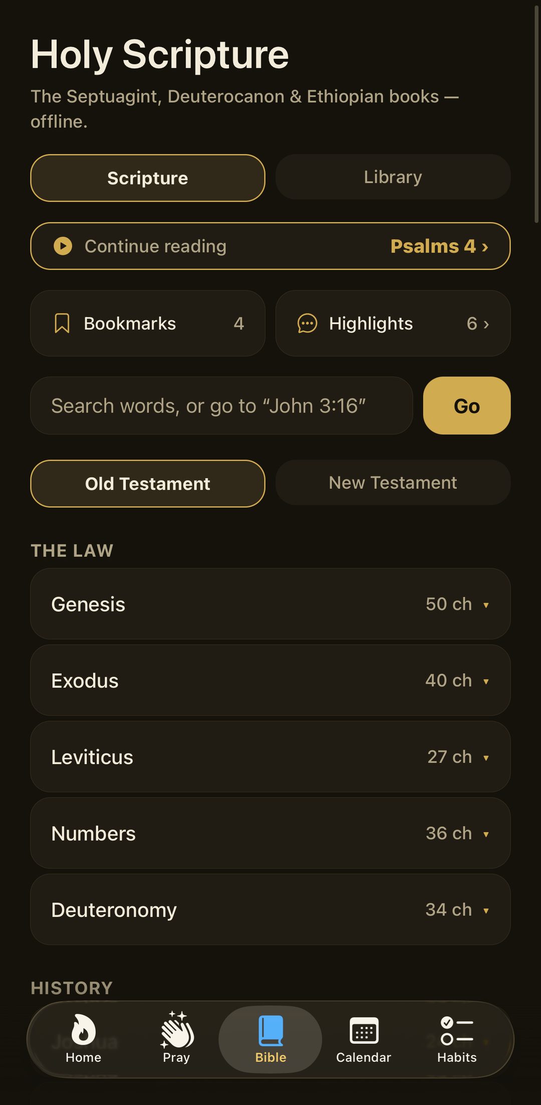 Gedam: Scripture